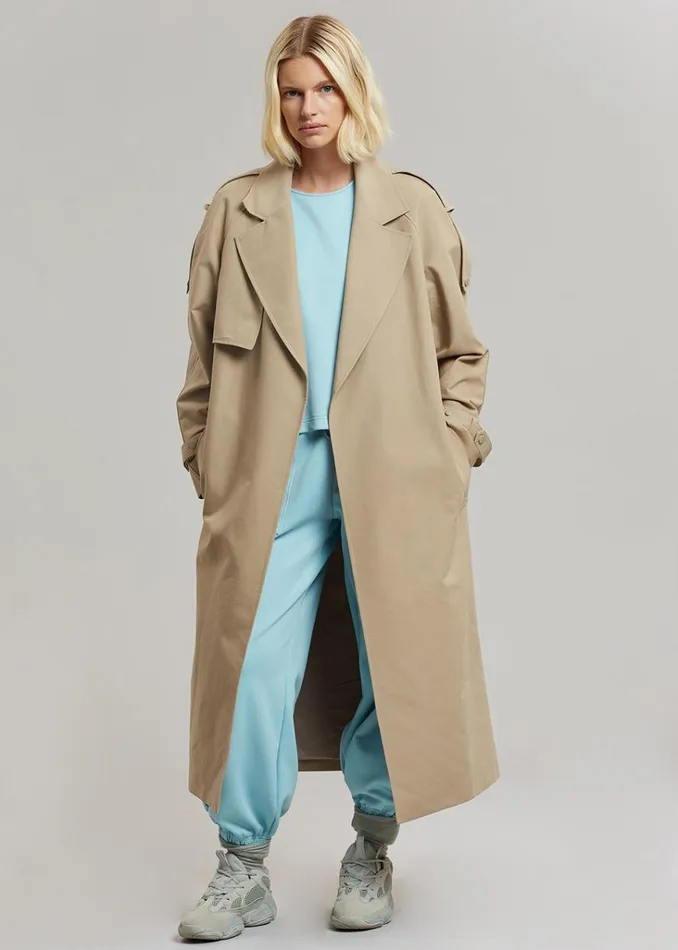 The Frankie Shop Rhodes Trench Coat 8211 Natural Shop Outerwear