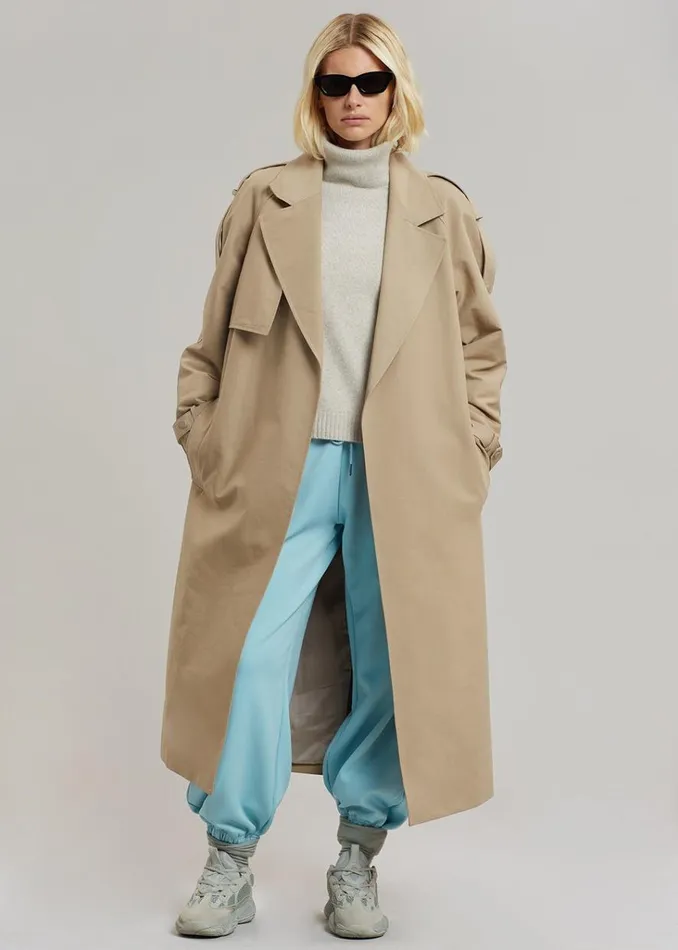 The Frankie Shop Rhodes Trench Coat 8211 Natural Shop Outerwear