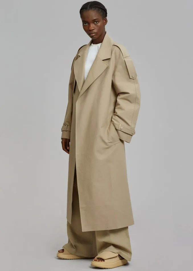 The Frankie Shop Rhodes Trench Coat 8211 Natural Shop Outerwear