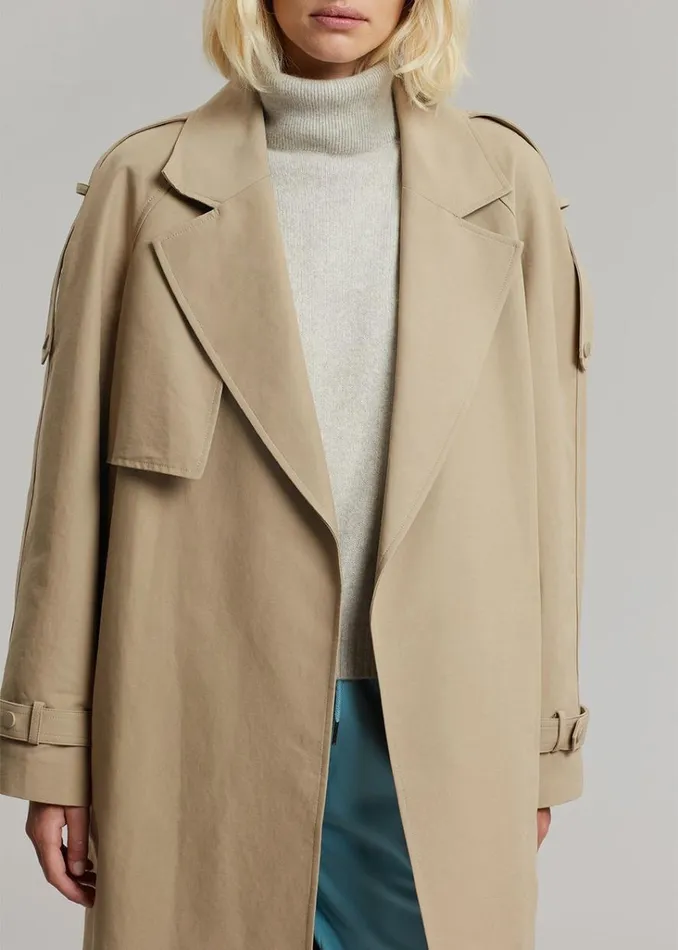 The Frankie Shop Rhodes Trench Coat 8211 Natural Shop Outerwear