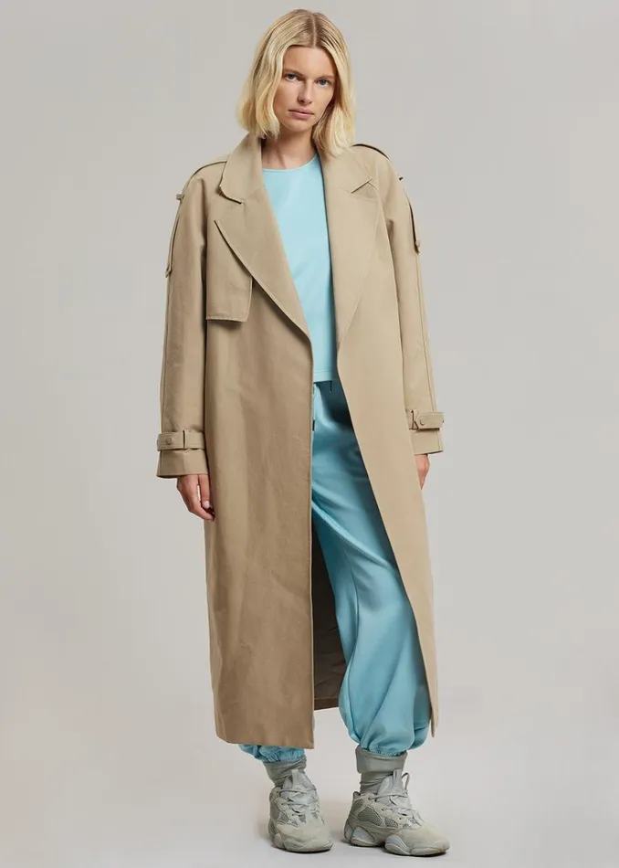 The Frankie Shop Rhodes Trench Coat 8211 Natural Shop Outerwear