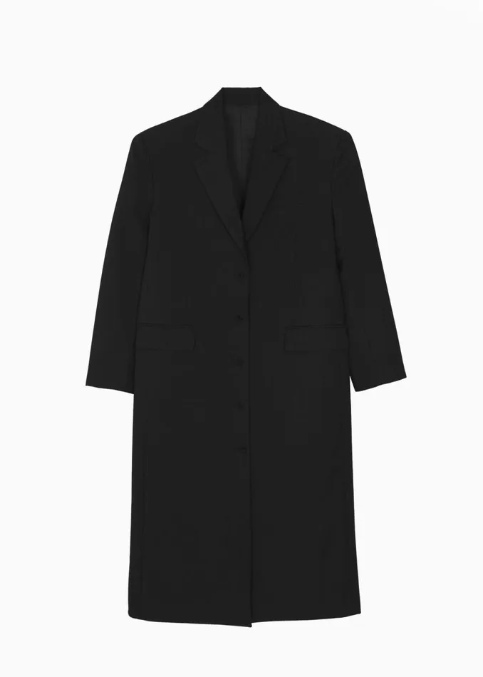 The Frankie Shop Robinson Long Coat 8211 Black Shop Clothing
