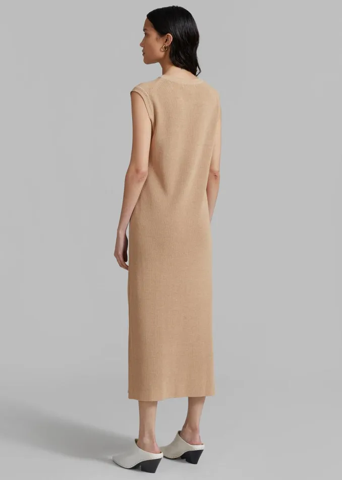 The Frankie Shop Rosie Knit Dress 8211 Camel Shop Dresses