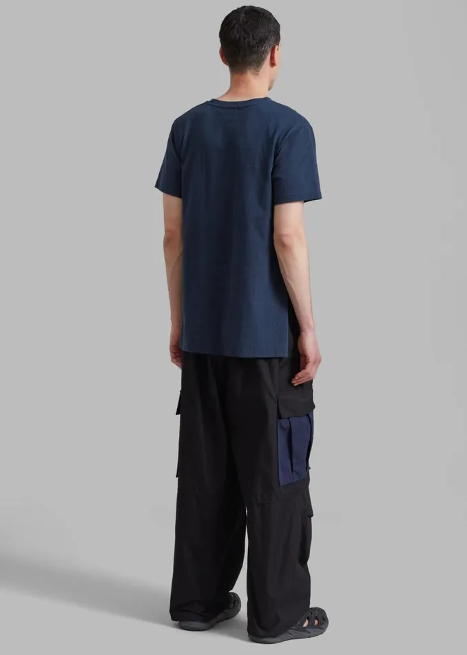 The Frankie Shop Stu Colorblock Cargo Pants 8211 Black Combo Shop Clothing