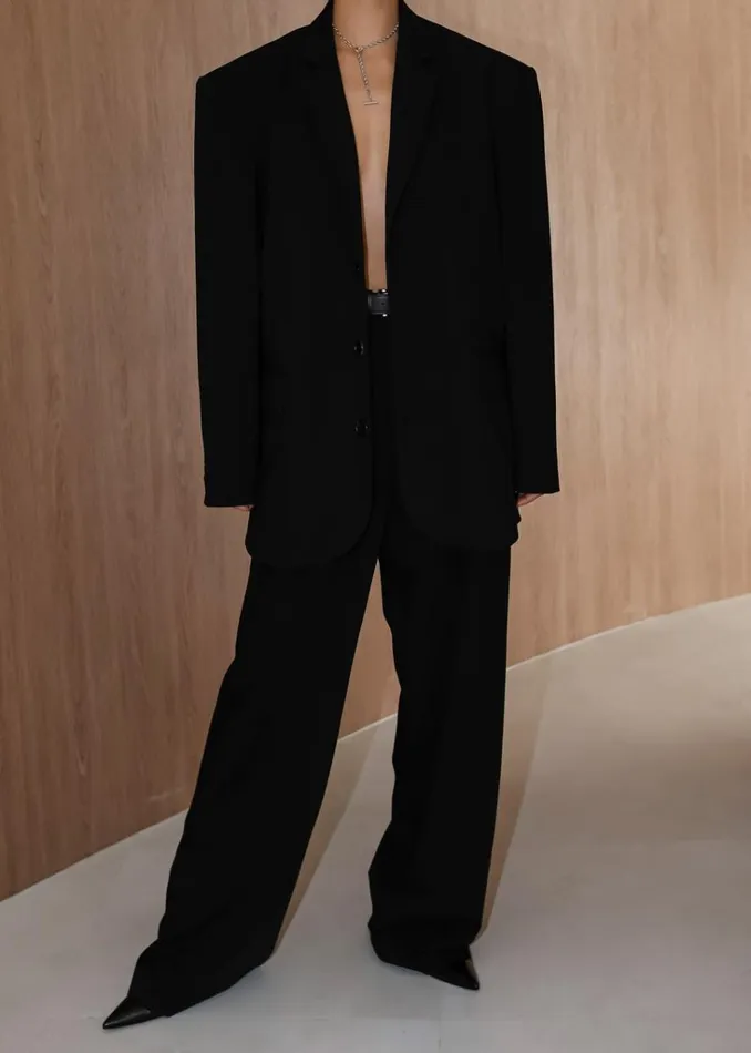 The Frankie Shop Tansy Oversized Blazer 8211 Black Shop Suits