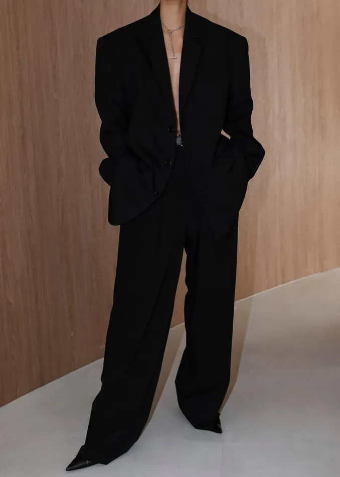 The Frankie Shop Tansy Oversized Blazer 8211 Black Shop Suits