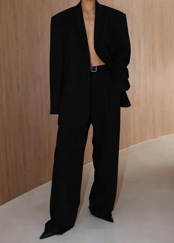 The Frankie Shop Tansy Oversized Blazer 8211 Black Shop Suits