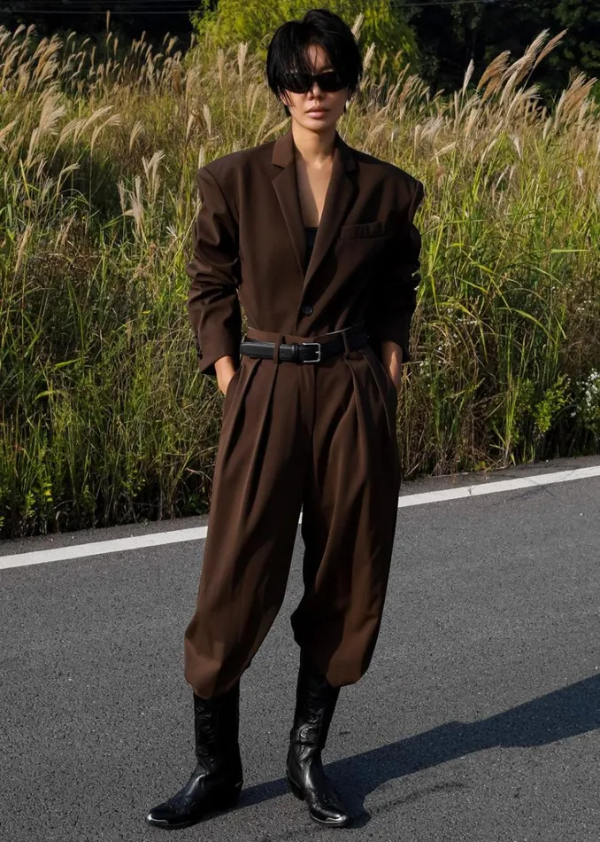 The Frankie Shop Tansy Oversized Blazer 8211 Chocolate Shop Suits