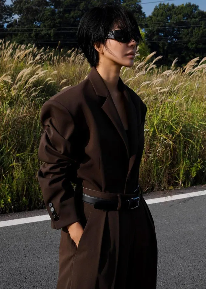 The Frankie Shop Tansy Oversized Blazer 8211 Chocolate Shop Suits