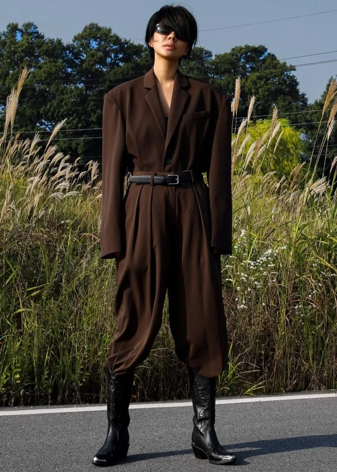 The Frankie Shop Tansy Oversized Blazer 8211 Chocolate Shop Suits