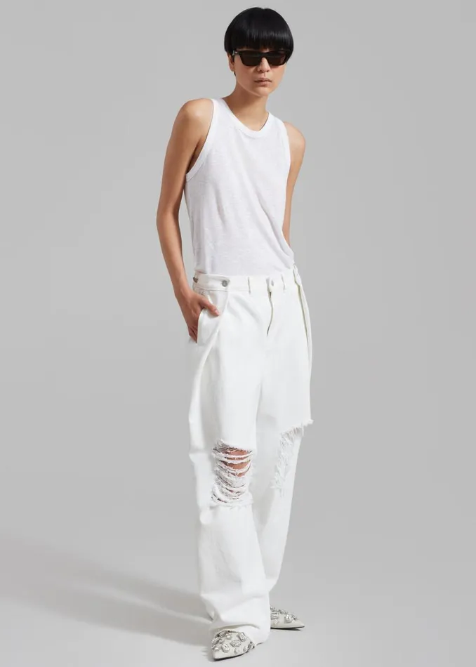 The Frankie Shop Taya Tank Top 8211 Off White Shop Tops