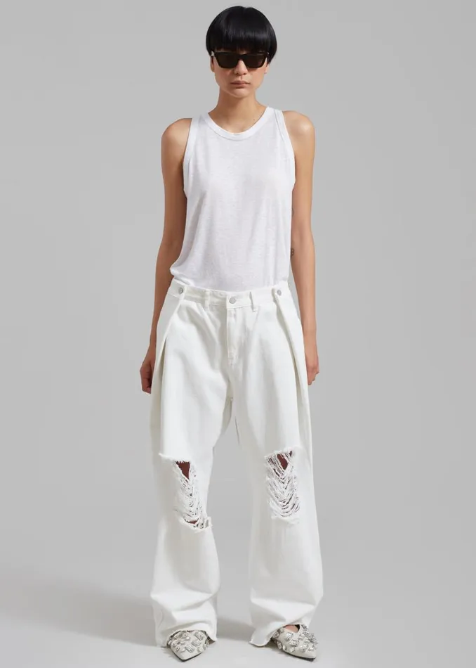 The Frankie Shop Taya Tank Top 8211 Off White Shop Tops