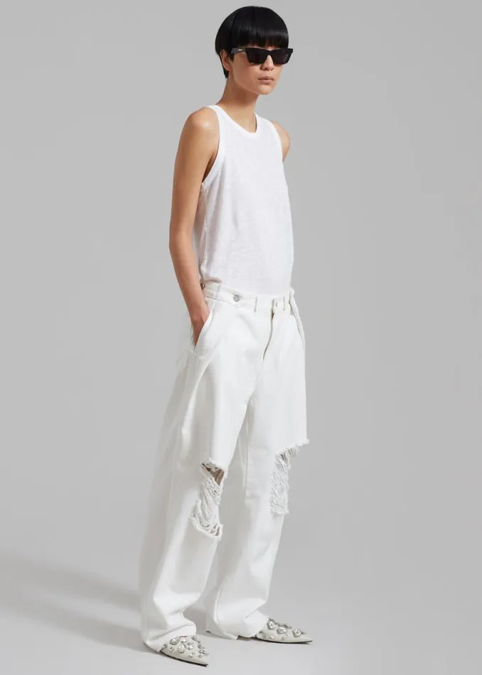 The Frankie Shop Taya Tank Top 8211 Off White Shop Tops