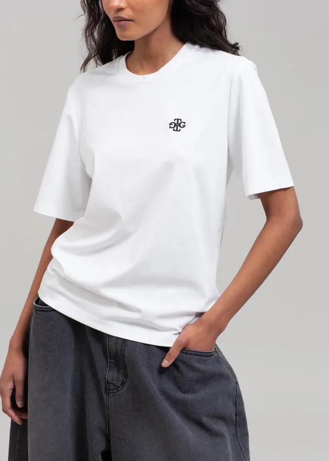 The Frankie Shop The Garment Logo Tee 8211 White Shop Tops