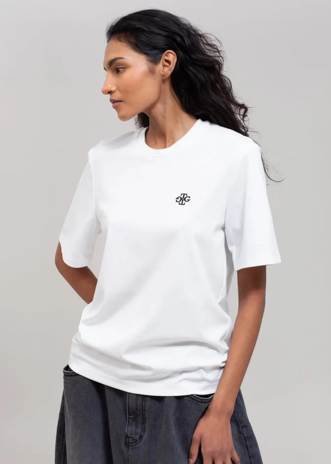 The Frankie Shop The Garment Logo Tee 8211 White Shop Tops