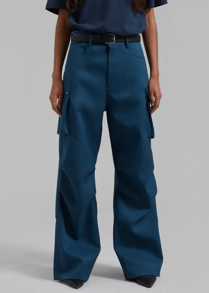 The Frankie Shop Valo Cargo Pants 8211 Navy Shop Clothing