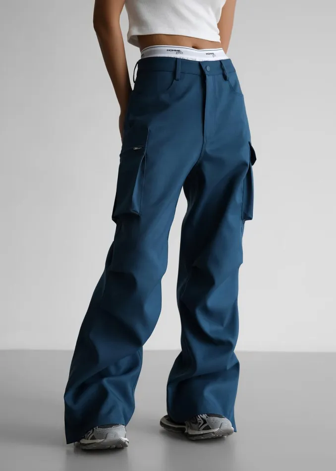 The Frankie Shop Valo Cargo Pants 8211 Navy Shop Clothing