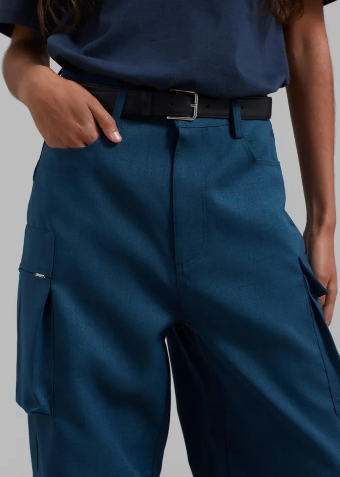 The Frankie Shop Valo Cargo Pants 8211 Navy Shop Clothing