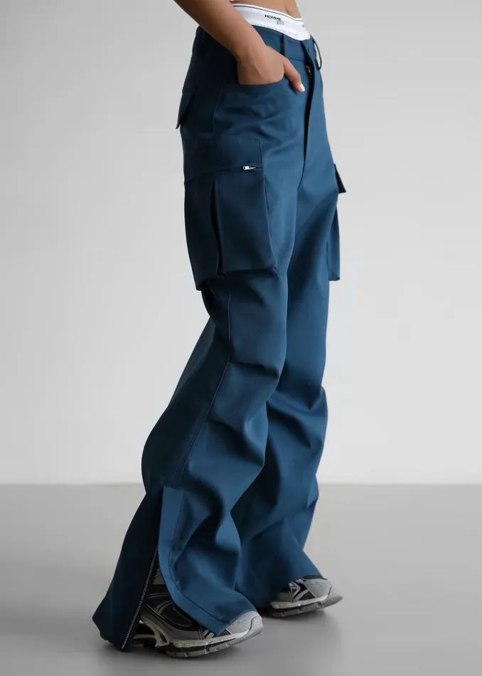 The Frankie Shop Valo Cargo Pants 8211 Navy Shop Clothing
