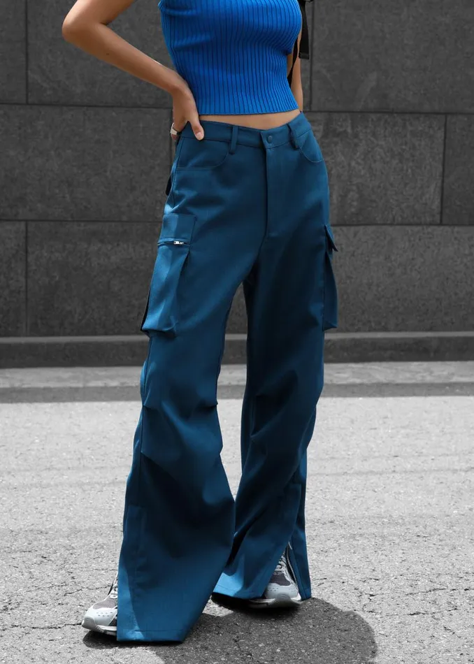 The Frankie Shop Valo Cargo Pants 8211 Navy Shop Clothing