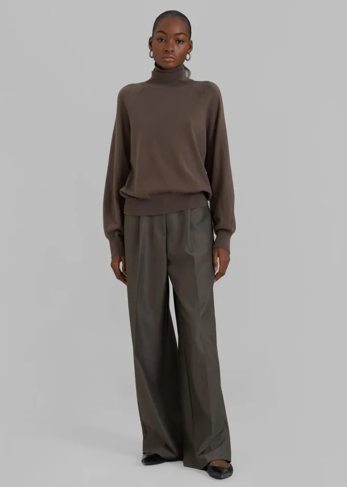 The Frankie Shop Variel Turtleneck Sweater 8211 Brown Shop Knitwear