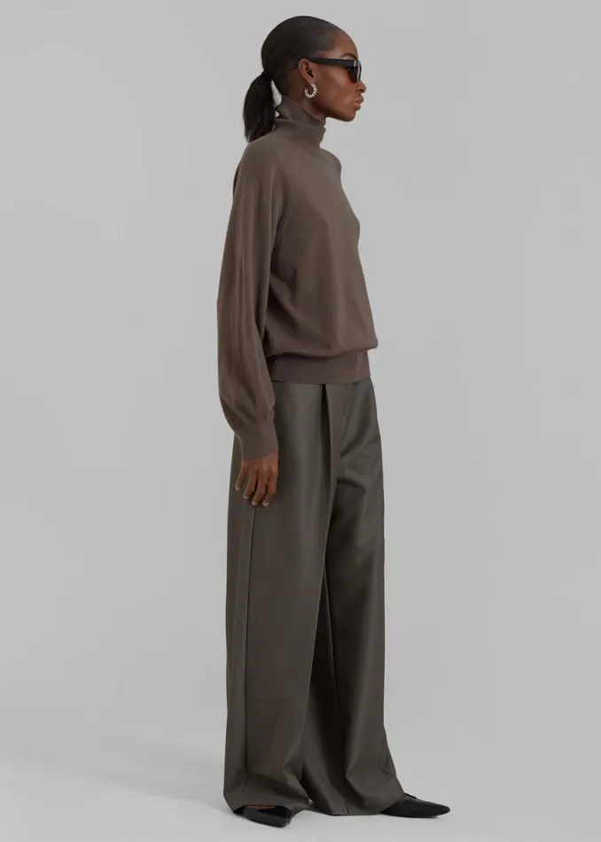 The Frankie Shop Variel Turtleneck Sweater 8211 Brown Shop Knitwear