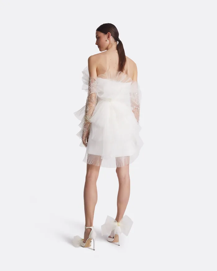 Tissy Ivory Short Dress Ivory Women Bridal Safiyaa