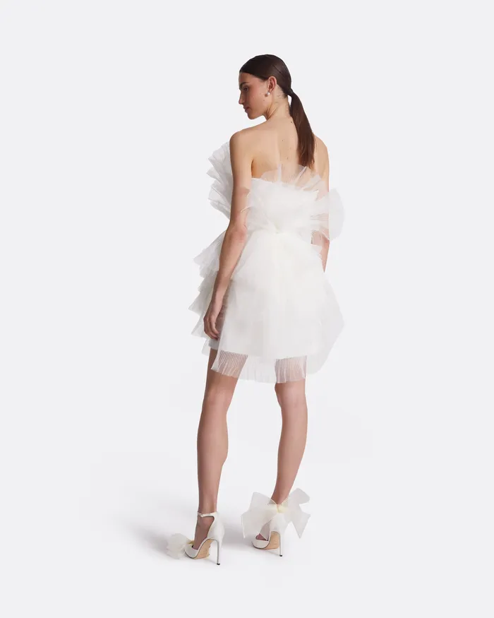Tissy Ivory Short Dress Ivory Women Bridal Safiyaa