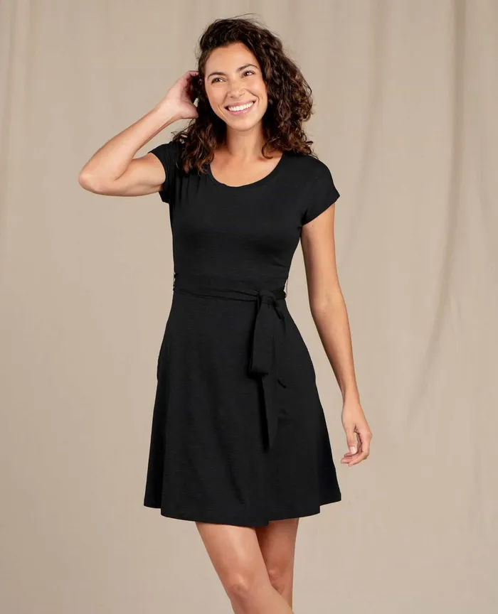 ToadandCo Dresses Cue Wrap Short Sleeve Dress Black 8211 Women039s