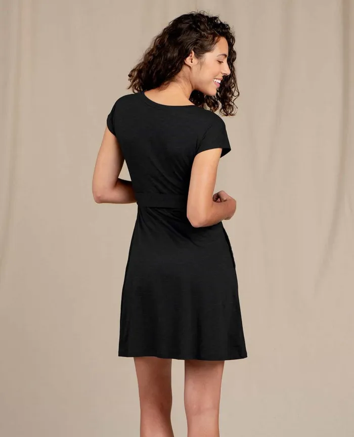ToadandCo Dresses Cue Wrap Short Sleeve Dress Black 8211 Women039s