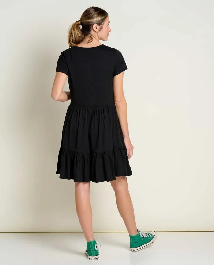 ToadandCo Dresses Marley Tiered Short Sleeve Dress Black 8211 Women039s