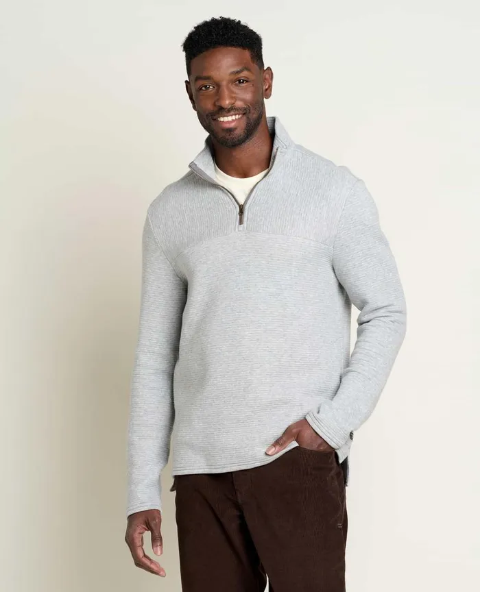 ToadandCo Jackets and Layers Moonwake 14 Zip Pullover Heather Grey 8211 Men039s