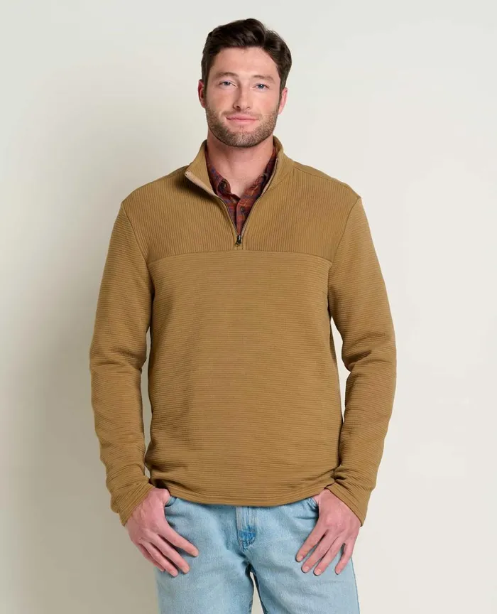 ToadandCo Jackets and Layers Moonwake 14 Zip Pullover Honey Brown 8211 Men039s