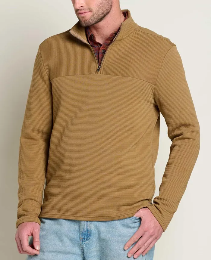 ToadandCo Jackets and Layers Moonwake 14 Zip Pullover Honey Brown 8211 Men039s