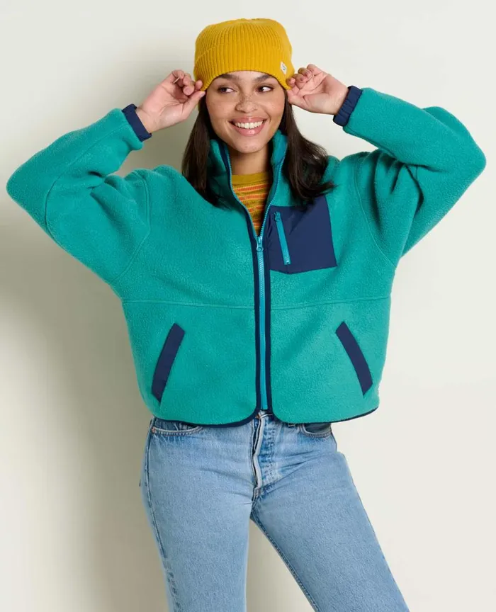 ToadandCo Jackets and Layers Women039s Campo Fleece Jacket Cyan 8211 Women039s