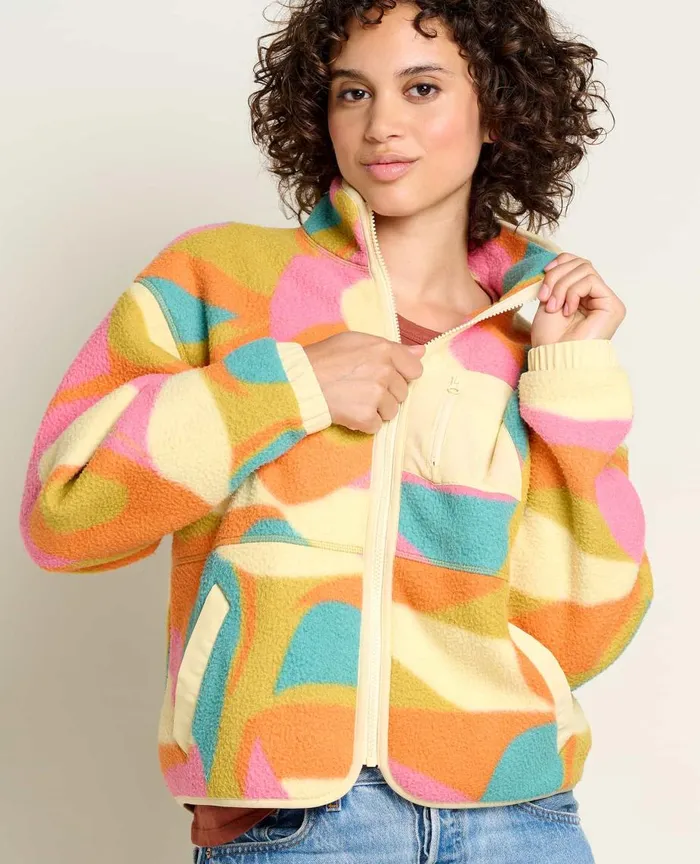 ToadandCo Jackets and Layers Women039s Campo Fleece Jacket Shapes Print 8211 Women039s