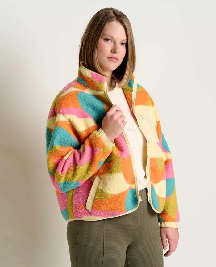 ToadandCo Jackets and Layers Women039s Campo Fleece Jacket Shapes Print 8211 Women039s