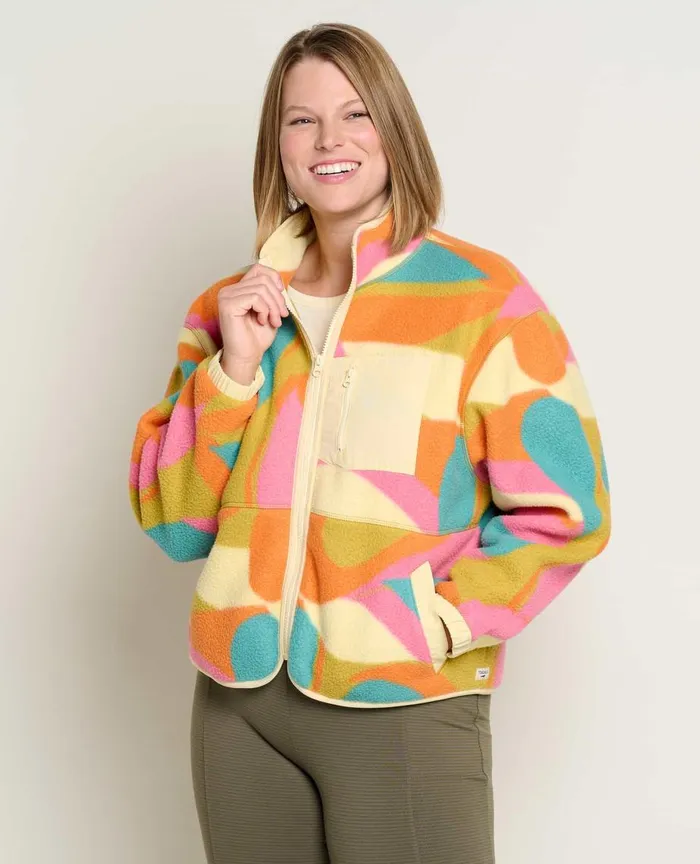 ToadandCo Jackets and Layers Women039s Campo Fleece Jacket Shapes Print 8211 Women039s