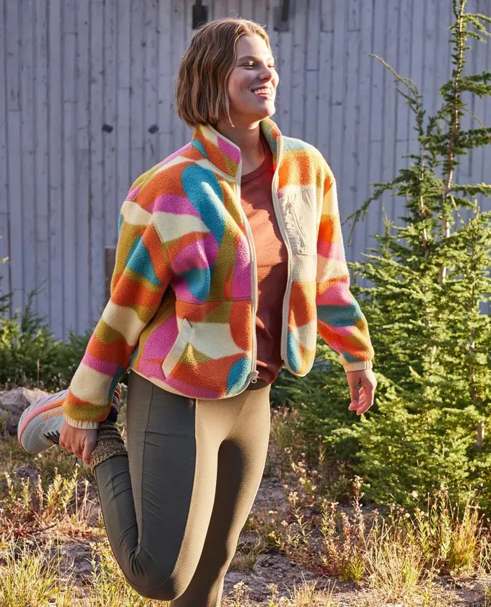 ToadandCo Jackets and Layers Women039s Campo Fleece Jacket Shapes Print 8211 Women039s