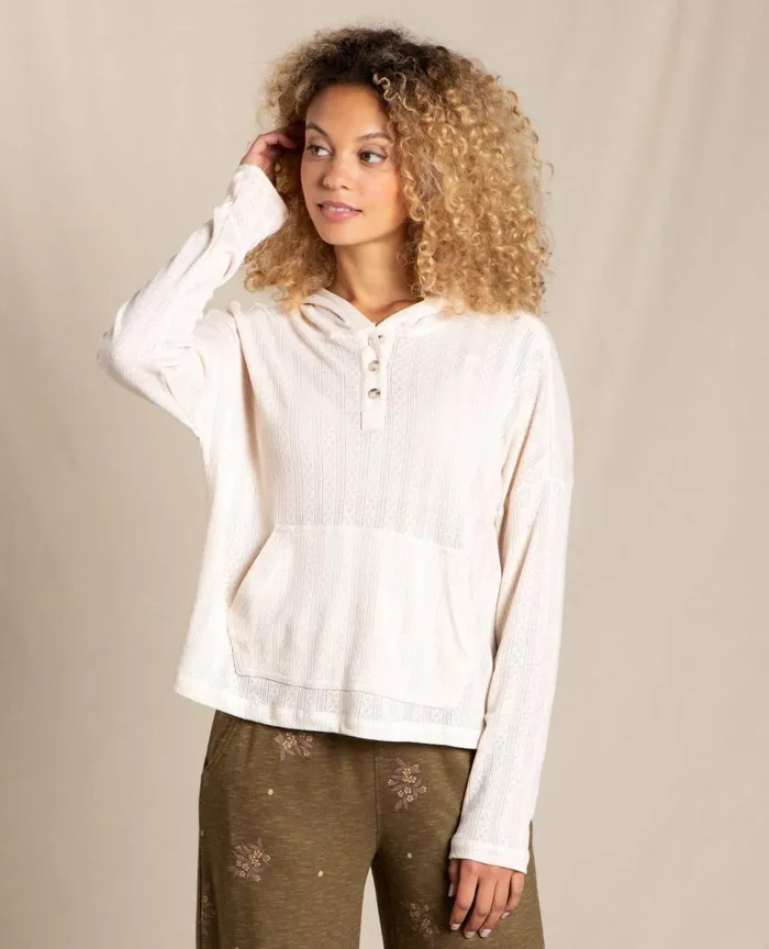 ToadandCo Loungewear and Sleep Foothill Pointelle Hoodie Salt 8211 Women039s