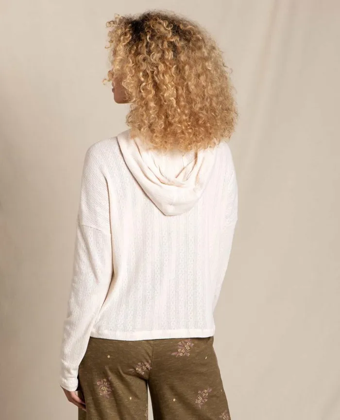 ToadandCo Loungewear and Sleep Foothill Pointelle Hoodie Salt 8211 Women039s