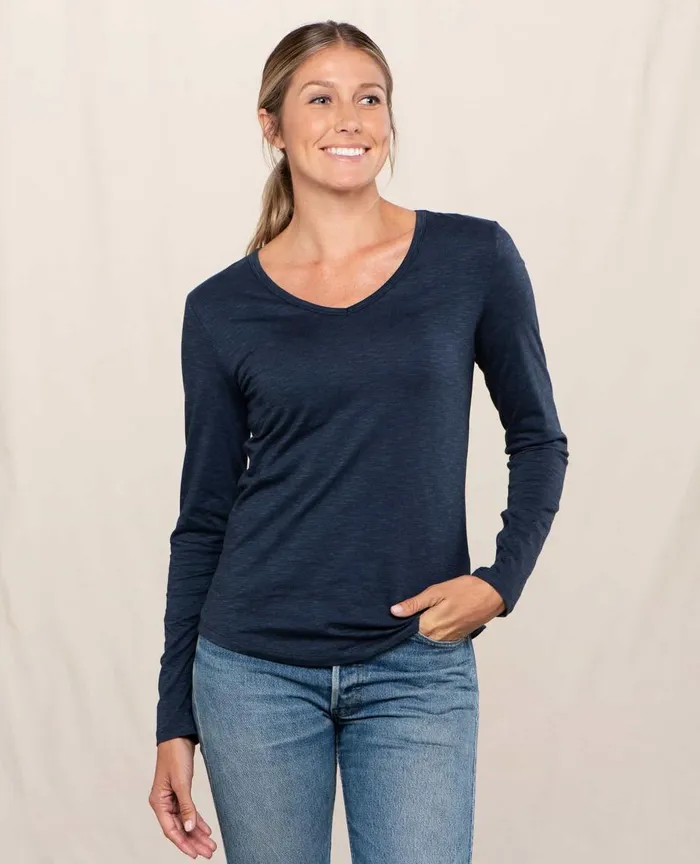 ToadandCo Loungewear and Sleep Marley II Long Sleeve Tee True Navy 8211 Women039s