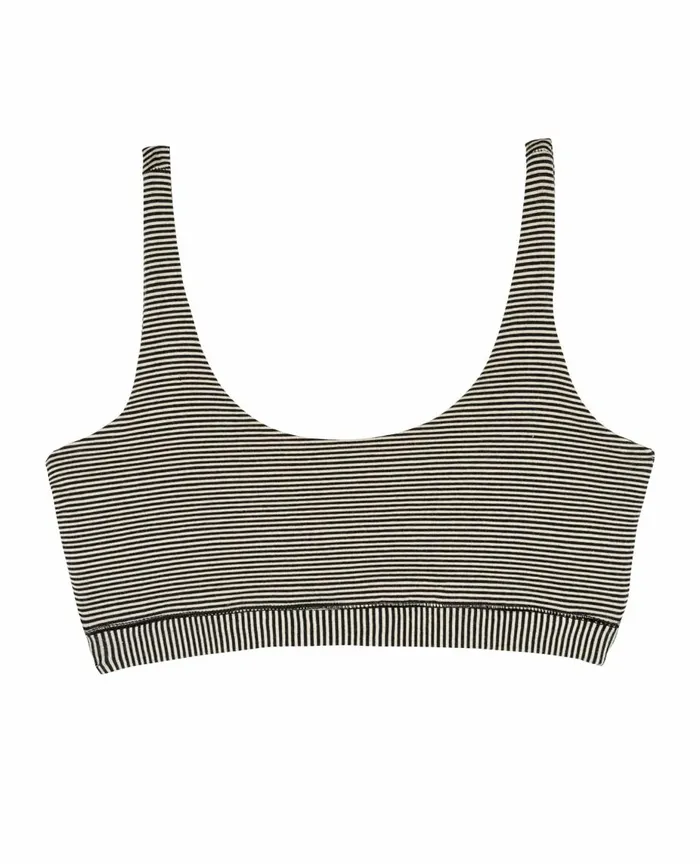 ToadandCo Loungewear and Sleep Scoop Bralette Black Stripe 8211 Women039s