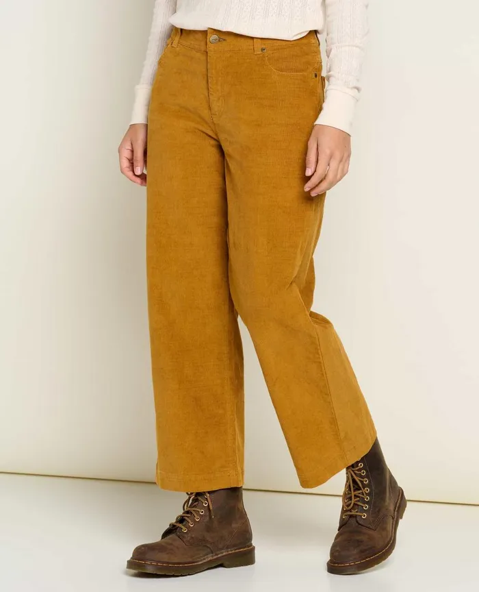 ToadandCo Pants Women039s Karuna Cord Wide Leg Pant Cardamom 8211 Women039s