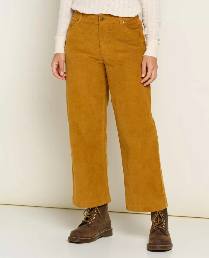 ToadandCo Pants Women039s Karuna Cord Wide Leg Pant Cardamom 8211 Women039s