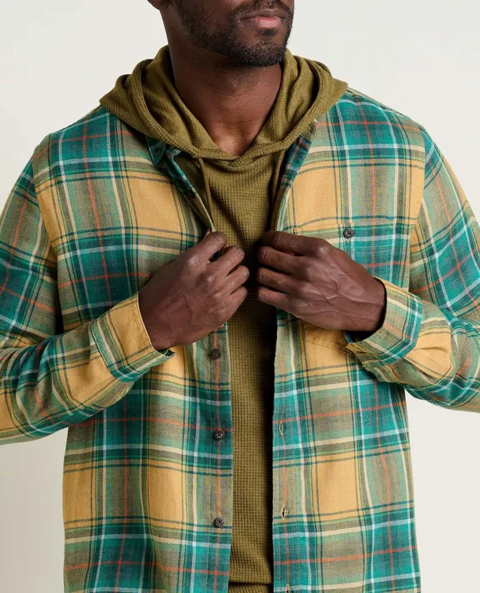 ToadandCo Shirts Airsmyth Long Sleeve Shirt London Fog Windowpane 8211 Men039s