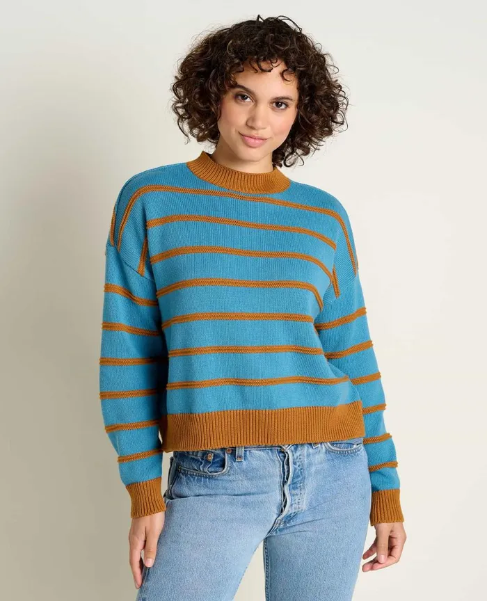 ToadandCo Sweaters Bianca II Crew Sweater Cardamom Stripe 8211 Women039s