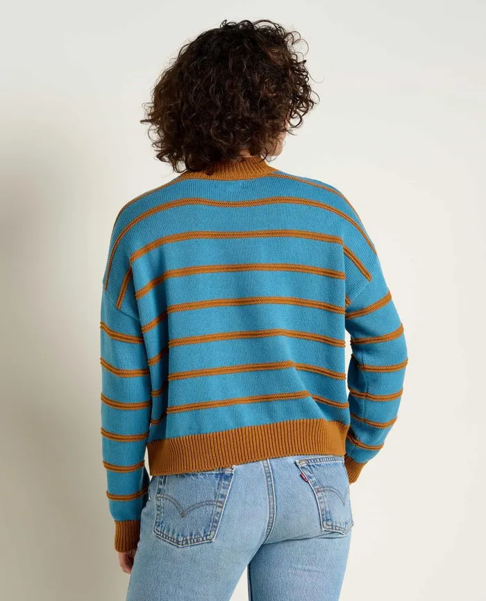 ToadandCo Sweaters Bianca II Crew Sweater Cardamom Stripe 8211 Women039s