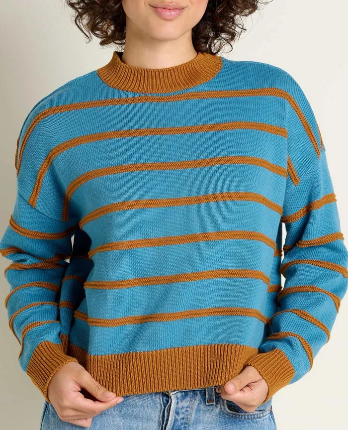 ToadandCo Sweaters Bianca II Crew Sweater Cardamom Stripe 8211 Women039s