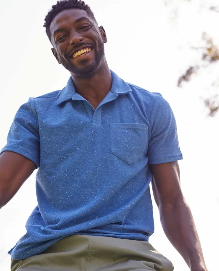 ToadandCo TShirts Men039s Eventide Terry Short Sleeve Polo High Dive 8211 Men039s